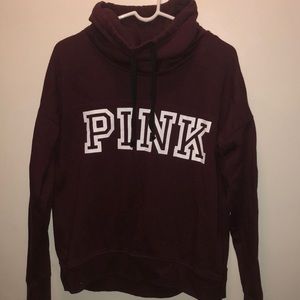 Burgundy PINK high neck pull over